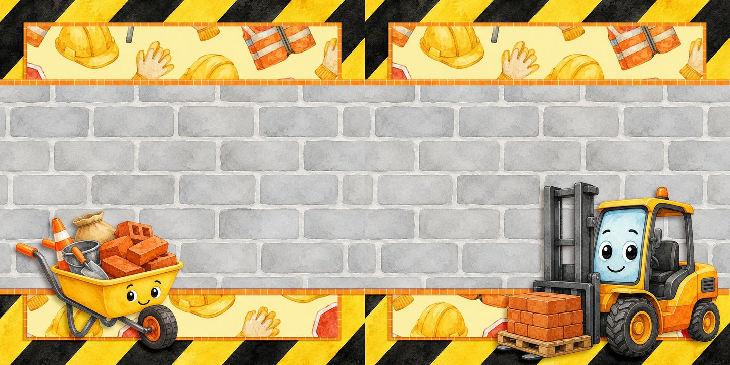 Construction Kid Forklift NPM - Scrapbook Layout - 26-265