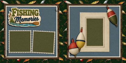 Fishing Memories - Scrapbook Layout - 26-252