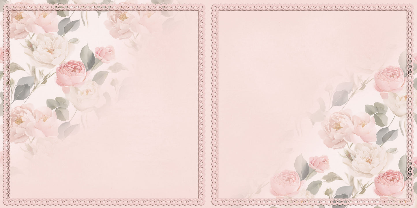 Floral Fade NPM - Scrapbook Layout - 26-175