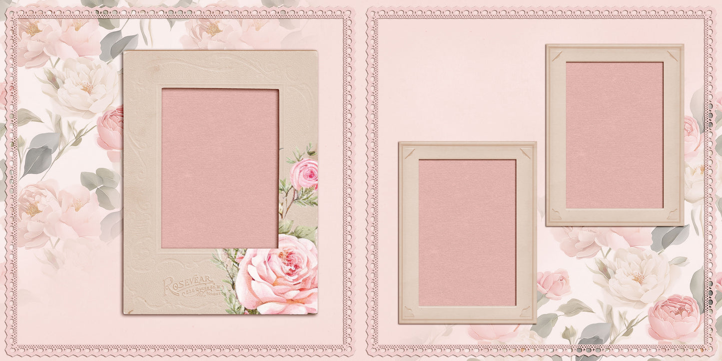 Floral Fade - Scrapbook Layout - 26-174