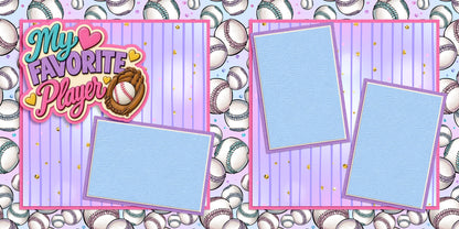 My Favorite Player - Scrapbook Layout - 26-302