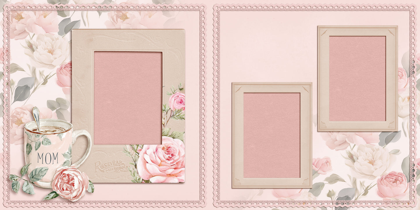 Easy Morning Mom - Scrapbook Layout - 26-170