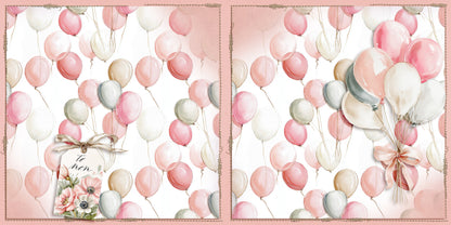 To Mom Balloons NPM - Scrapbook Layout - 26-165