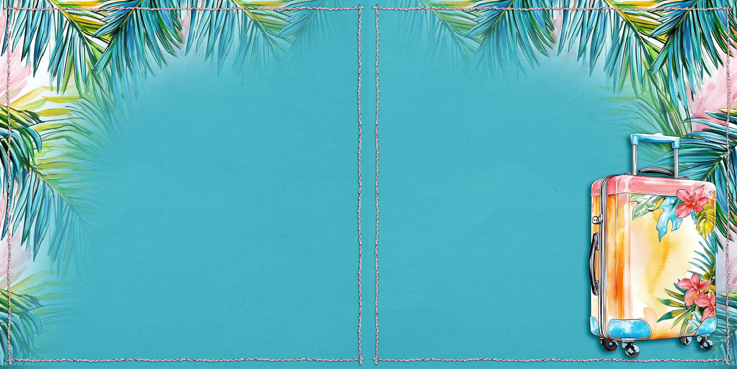 Bright Vacation Luggage NPM - Scrapbook Layout - 26-333