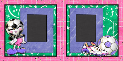 Cute Soccer Head - Scrapbook Layout - 26-282