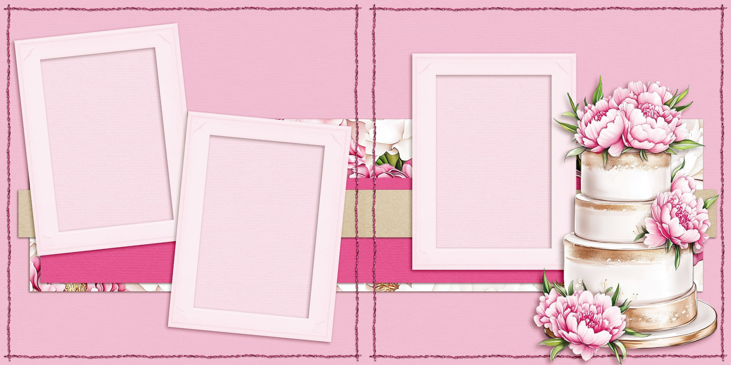 Birthday Queen - Set of 5 Double Page Scrapbook Layouts - 26-1027