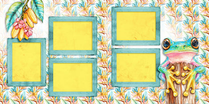 Bright Vacation Frog - Scrapbook Layout - 26-326
