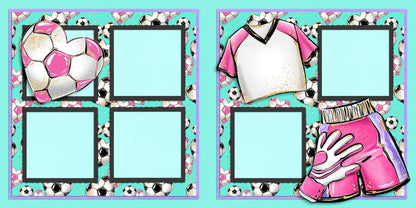 Soccer Girl Gear - Scrapbook Layout - 26-284