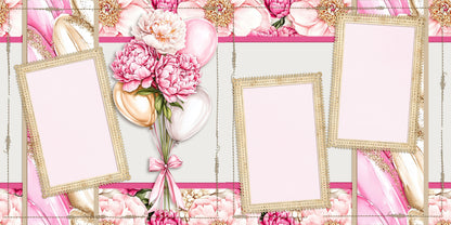 Birthday Queen Balloons - Scrapbook Layout - 26-182
