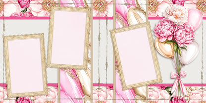 Birthday Queen - Set of 5 Double Page Scrapbook Layouts - 26-1027