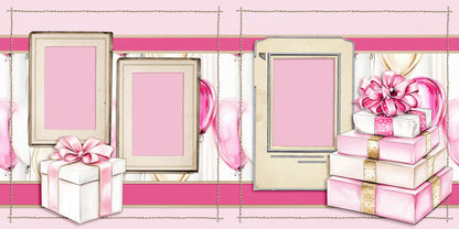Birthday Queen Presents - Scrapbook Layout - 26-184