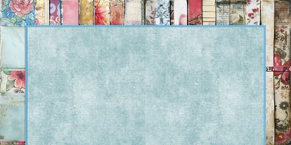 Spring Washi Strips NPM - Set of 5 Double Page Scrapbook Layouts - 26-1032