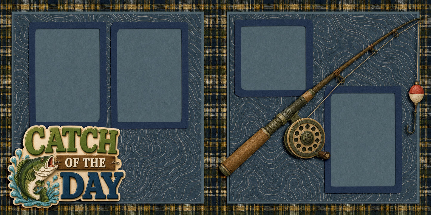 Catch of the Day - Scrapbook Layout - 26-246