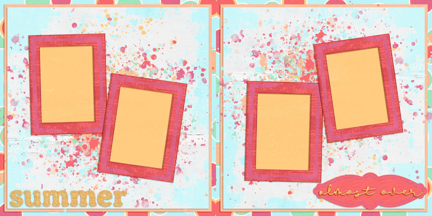 Summer Almost over - Scrapbook Layout - 26-226