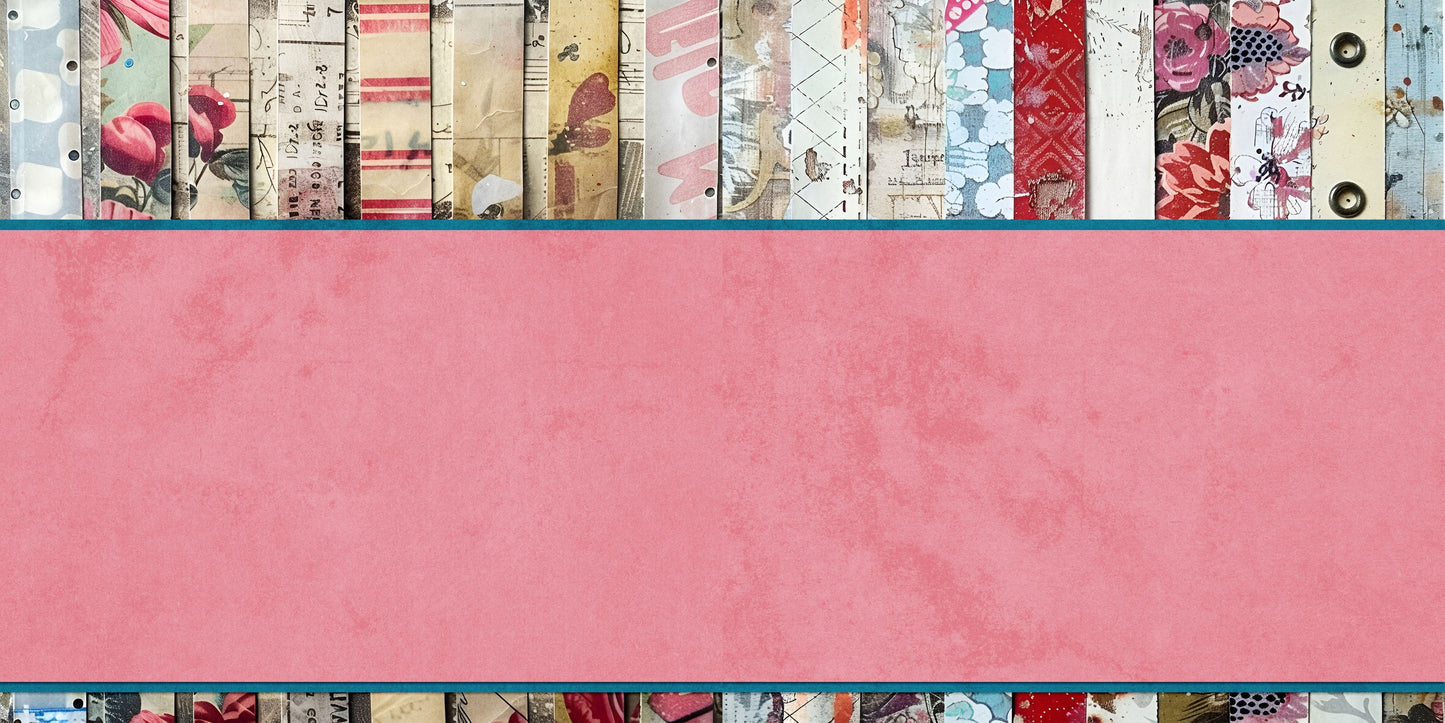 Spring Washi Strips NPM - Set of 5 Double Page Scrapbook Layouts - 26-1032
