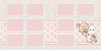 Ghost Room - Halloween - Set of 5 Double Page Scrapbook Layouts - 26-1058