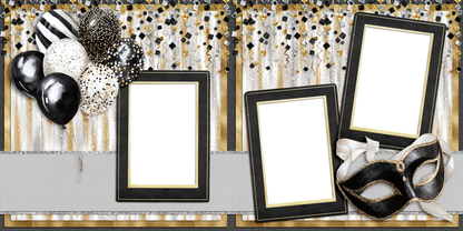 Happy New Year EZ Quick Pages -  Digital Bundle - 10 Digital Scrapbook Pages - INSTANT DOWNLOAD
