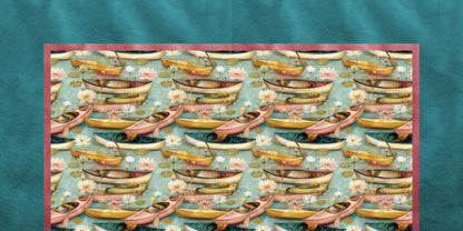 Lake Girl Canoe NPM - Scrapbook Layout - 26-205