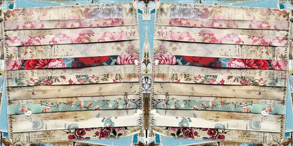 Spring Washi Strips NPM - Set of 5 Double Page Scrapbook Layouts - 26-1032