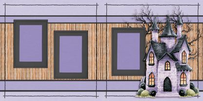Witching Hour Haunted House - Scrapbook Layout - 26-390
