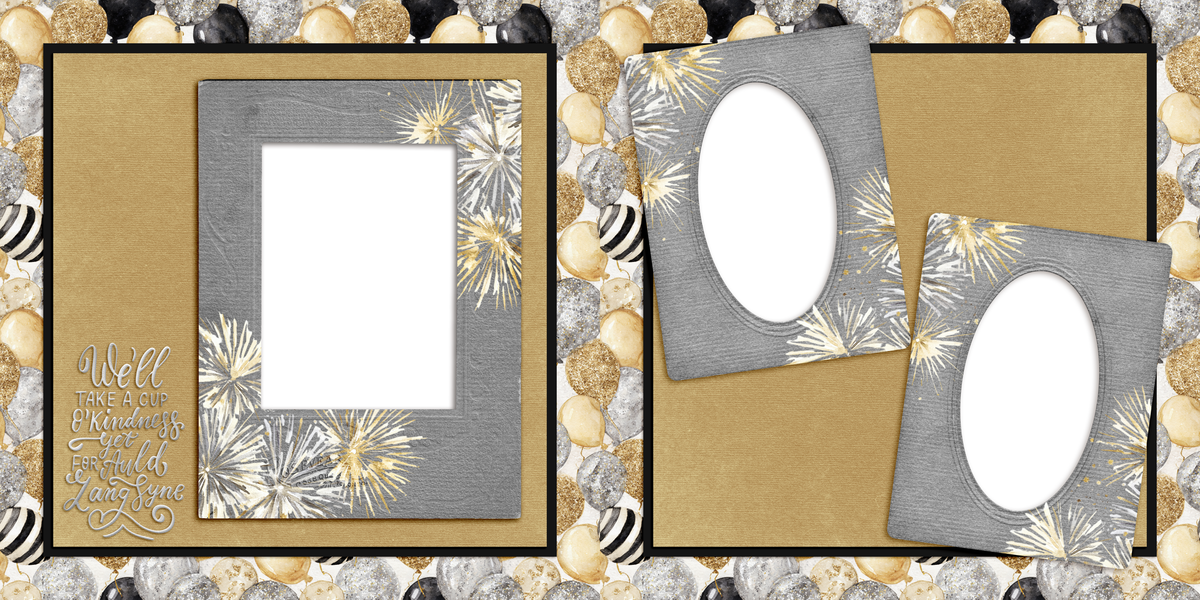Auld Lang Syne - EZ Digital Scrapbook Pages - INSTANT DOWNLOAD