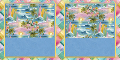 Beachy Pink B NPM - Scrapbook Layout - 26-237