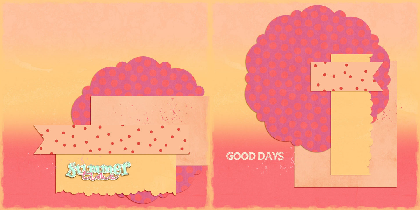 Summer Time NPM - Scrapbook Layout - 26-225