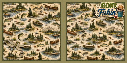 Gone Fishing NPM - Scrapbook Layout - 26-249