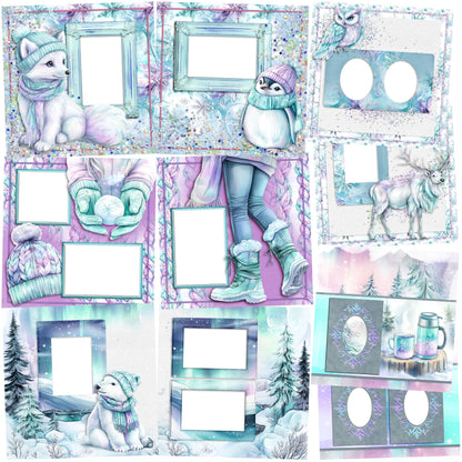 Polar Lights EZ Quick Pages -  Digital Bundle - 10 Digital Scrapbook Pages - INSTANT DOWNLOAD