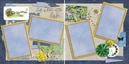 At the Lake - Set of 5 Double Page Scrapbook Layouts - 1160