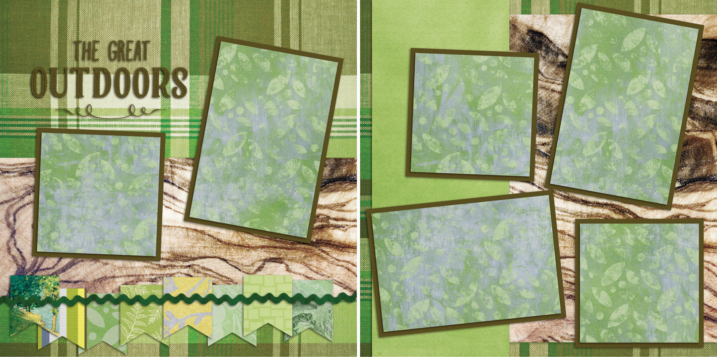 Nature - Set of 5 Double Page Scrapbook Layouts - 1161