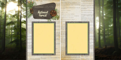Nature - Set of 5 Double Page Scrapbook Layouts - 1161