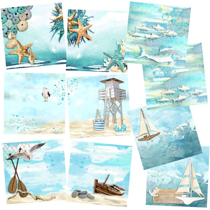 Ocean Adventures NPM Set of 5 Double Page Layouts