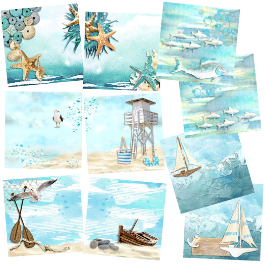 Ocean Adventures NPM Set of 5 Double Page Layouts