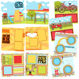 Playground Fun - Set of 5 Double Page Layouts - 1508