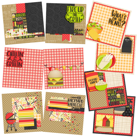 Chillin' & Grillin' NPM - Set of 5 Double Page Layouts - 1515