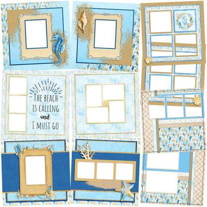 Sand & Sea EZ Quick Pages -  Digital Bundle - 10 Digital Scrapbook Pages - INSTANT DOWNLOAD