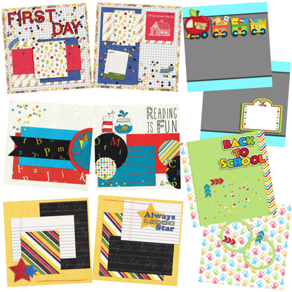 School's in Session NPM - Set of 5 Double Page Layouts - 1456