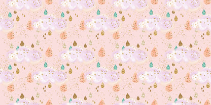 Sweet Dreams Raindrops Peach - Papers - 23-384