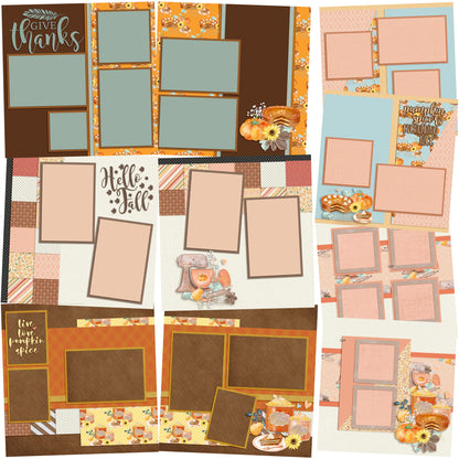 Thankful Kitchen - Set of 5 Double Page Layouts - 1638