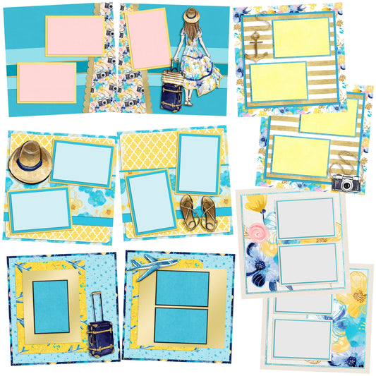 Tropical Escape Set of 5 Double Page Layouts