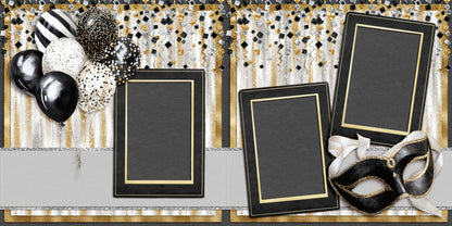 Happy New Year - Set of 5 Double Page Scrapbook Layouts - 26-1002