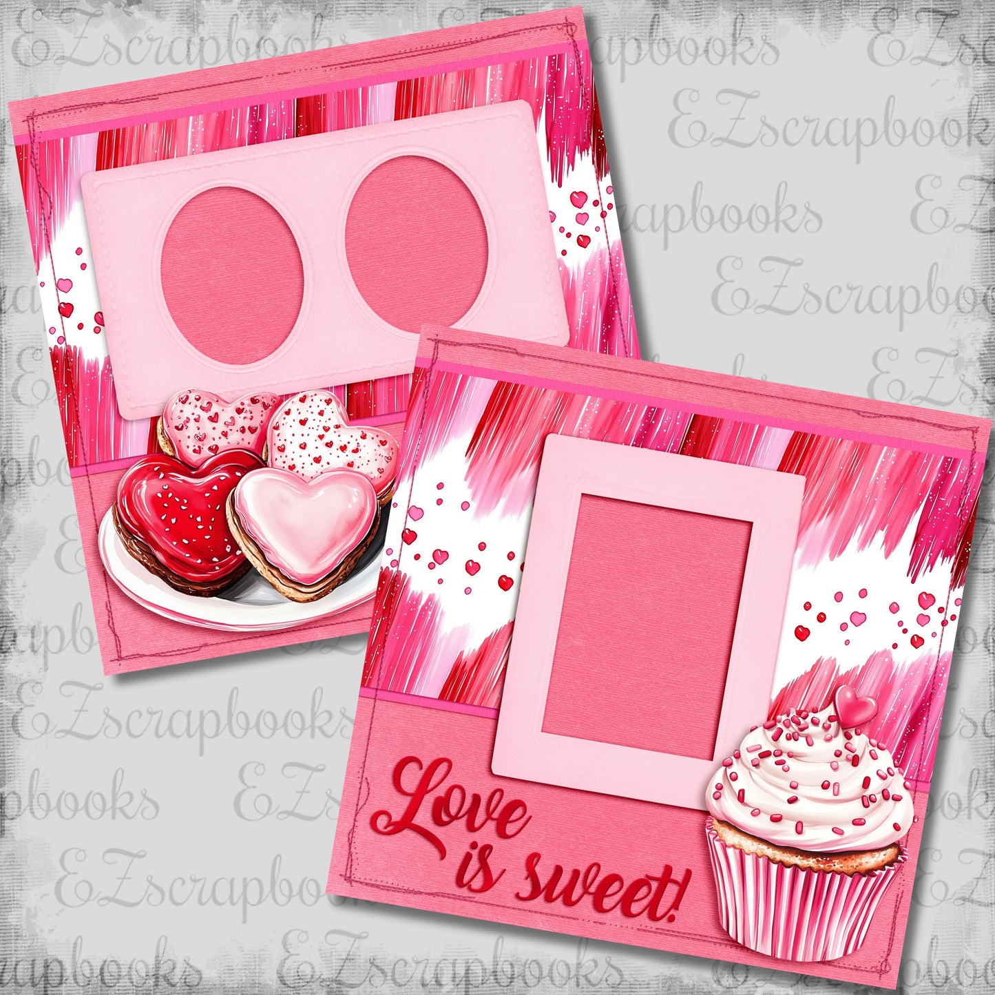 Love is Sweet - Scrapbook Layout - 26-042