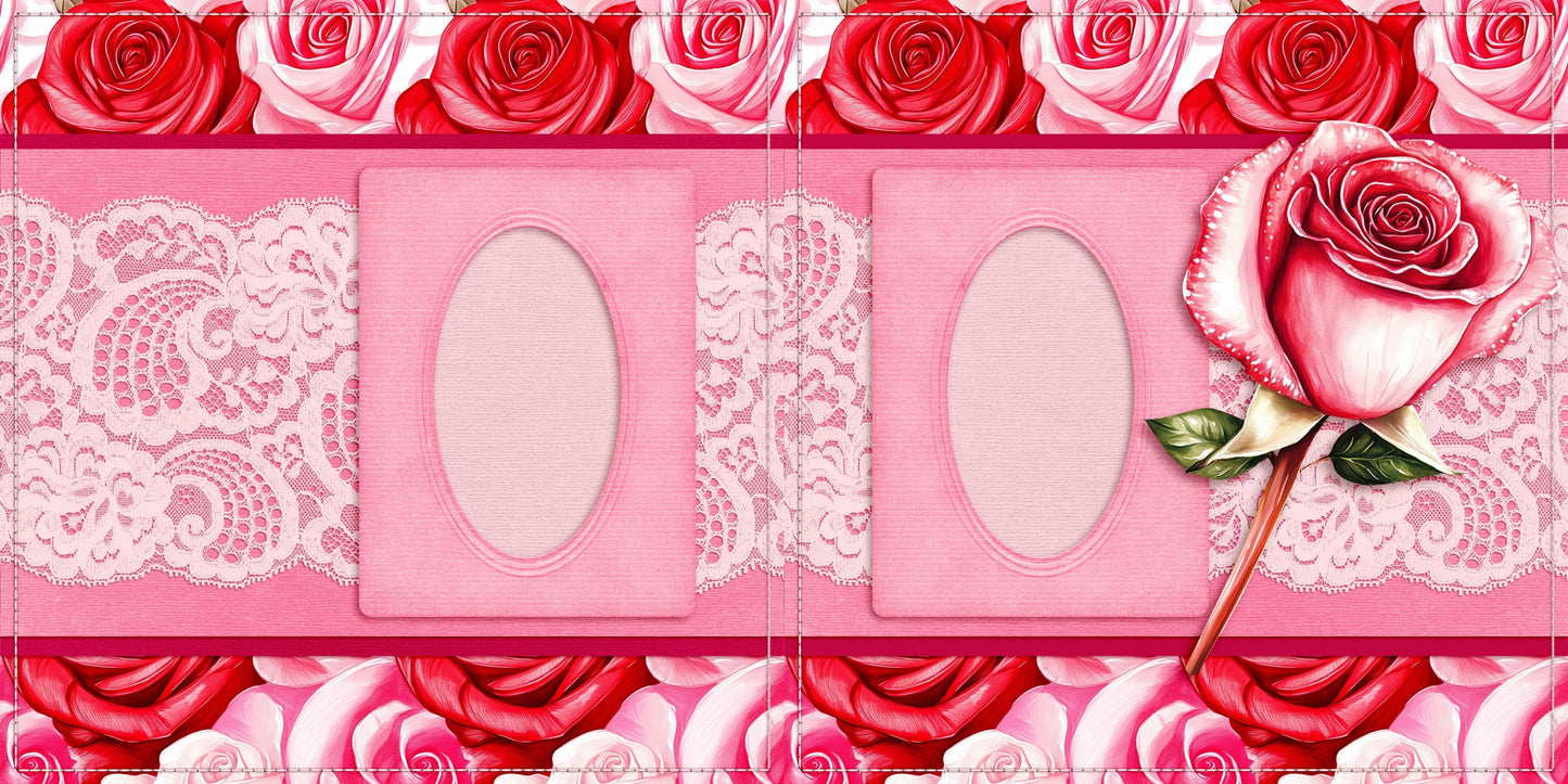 Romantic Rose - Scrapbook Layout - 26-044