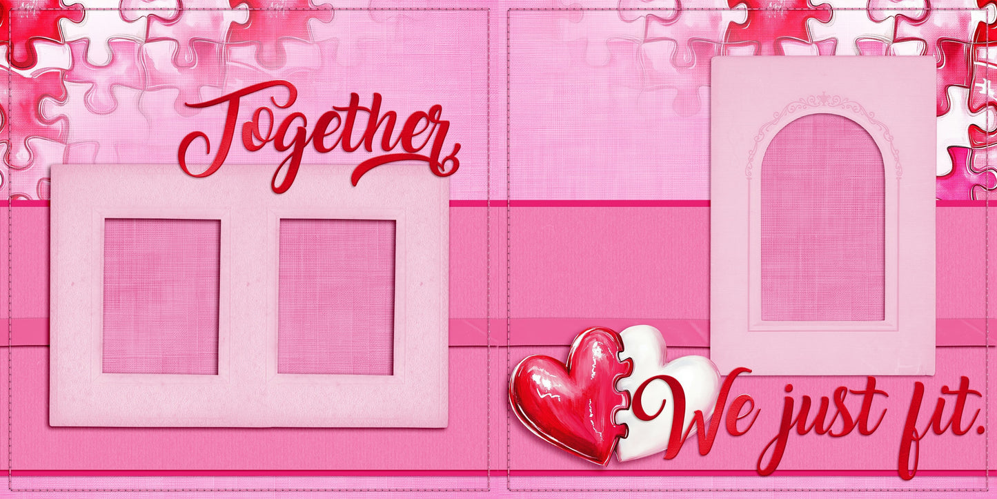Love is Sweet - Set of 5 Double Page Scrapbook Layouts - 26-1006