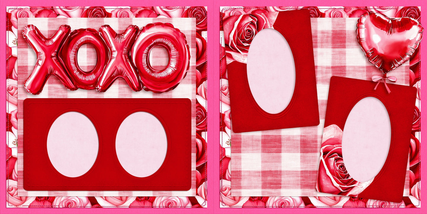 Love is Sweet - Set of 5 Double Page Scrapbook Layouts - 26-1006