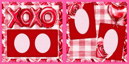 Love is Sweet - Set of 5 Double Page Scrapbook Layouts - 26-1006