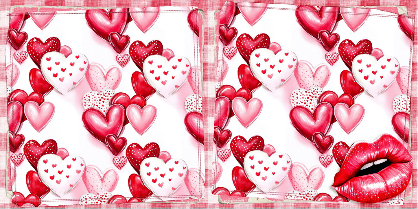 Hearts & Kisses NPM - Scrapbook Layout - 26-049