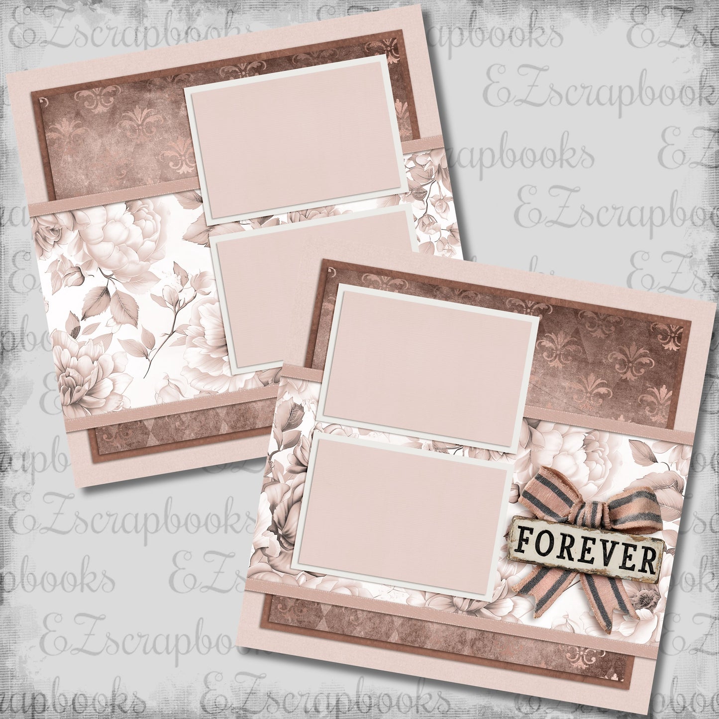 Forever - Love Valentine Scrapbook Layout - 26-052