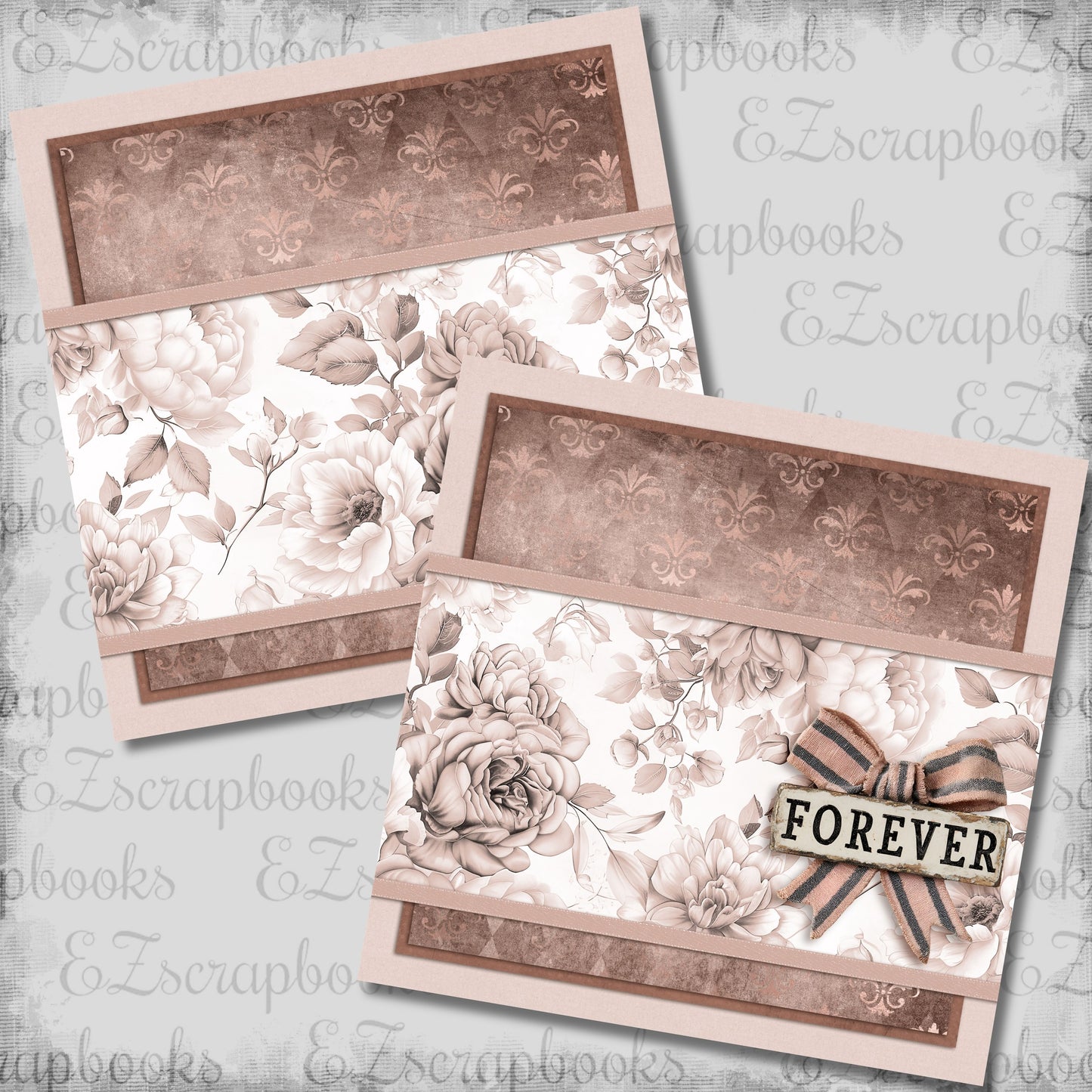 Forever NPM - Love Valentine Scrapbook Layout - 26-053